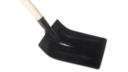 [290.500] Schneeschaufel schwarz aus Stahl mit Stiel, 33 cm breit