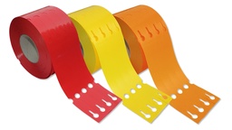 [419.531.1] Étiquettes à boucle TT rouge 4 lignes, 230 x 25 mm