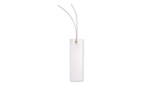 Drahthängeetiketten weiss 100 x 30 mm, Beutel à 250 Stück