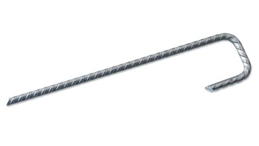 Agrafe en L ÉCO nervurée non zinguée 50 cm, 100 pièces